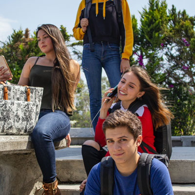 Teens on Stairs